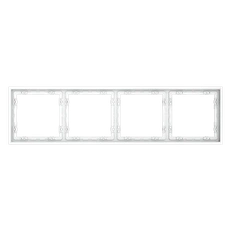 Изображение Рамка пластиковая VOLTUM S70 на 4 поста (белый матовый)