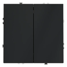 Изображение Проходной переключатель встраиваемый VOLTUM S70 двухклавишный 10А (графит)