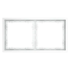 Изображение Рамка пластиковая VOLTUM S70 на 2 поста (белый матовый)