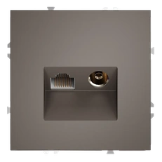 Изображение Розетка телевизионная встраиваемая VOLTUM S70 TV+RJ45 кат. 6 (капучино)