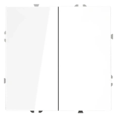 Изображение Выключатель с самовозвратом встраиваемый VOLTUM S70 двухклавишный 10А (белый глянцевый)