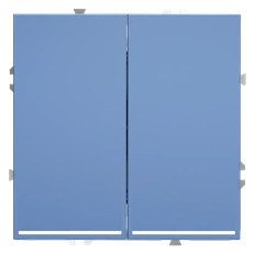 Изображение Проходной переключатель встраиваемый VOLTUM S70 двухклавишный с подсветкой 10А (деним)