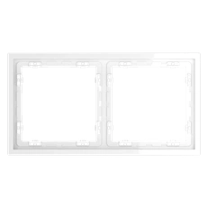 Изображение Рамка пластиковая VOLTUM S70 на 2 поста (белый глянцевый)